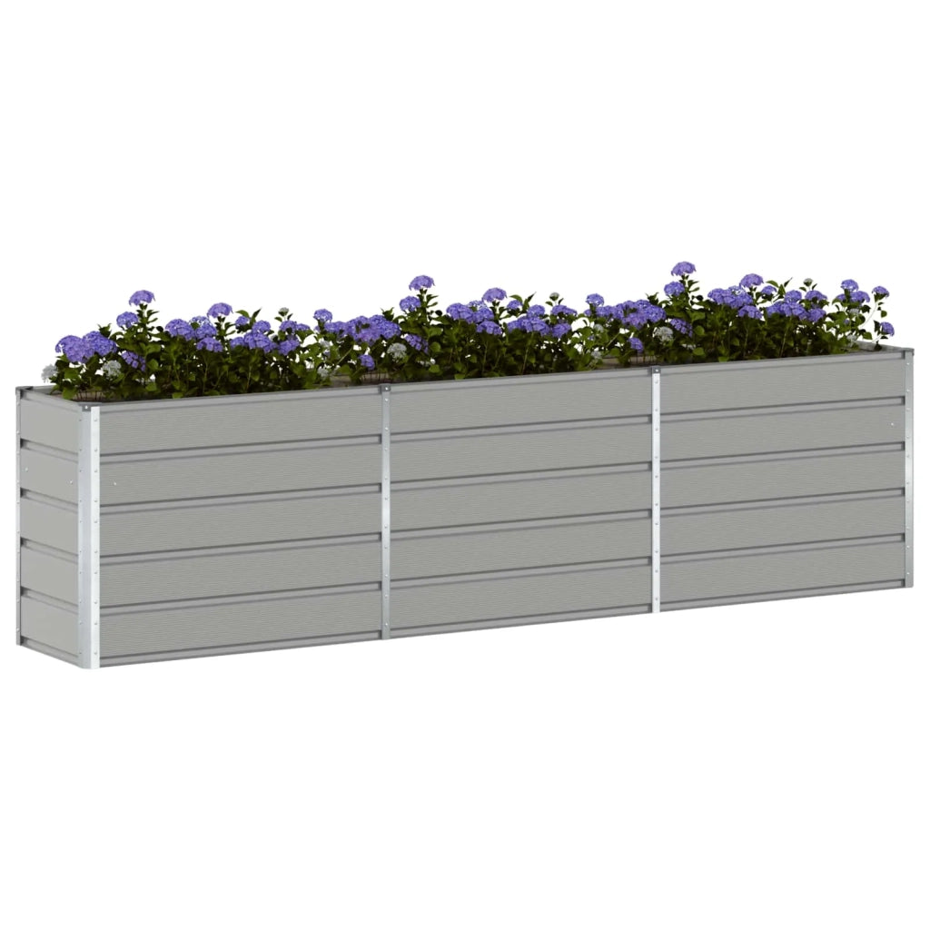 Fioriera Grigio chiaro 290 x 50 x 75 cm Acciaio zincato