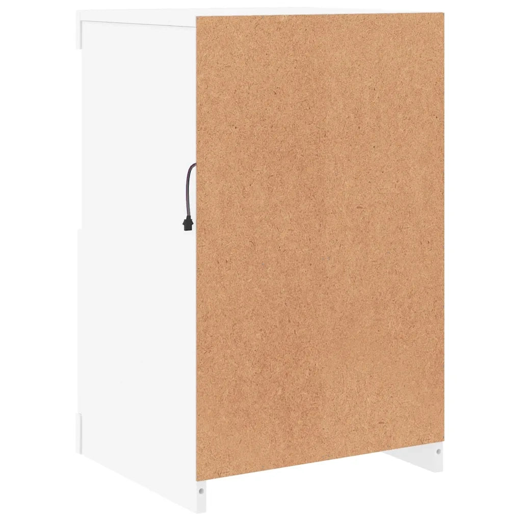 Armadietto con Luci LED Bianco in Legno Multistrato 836630