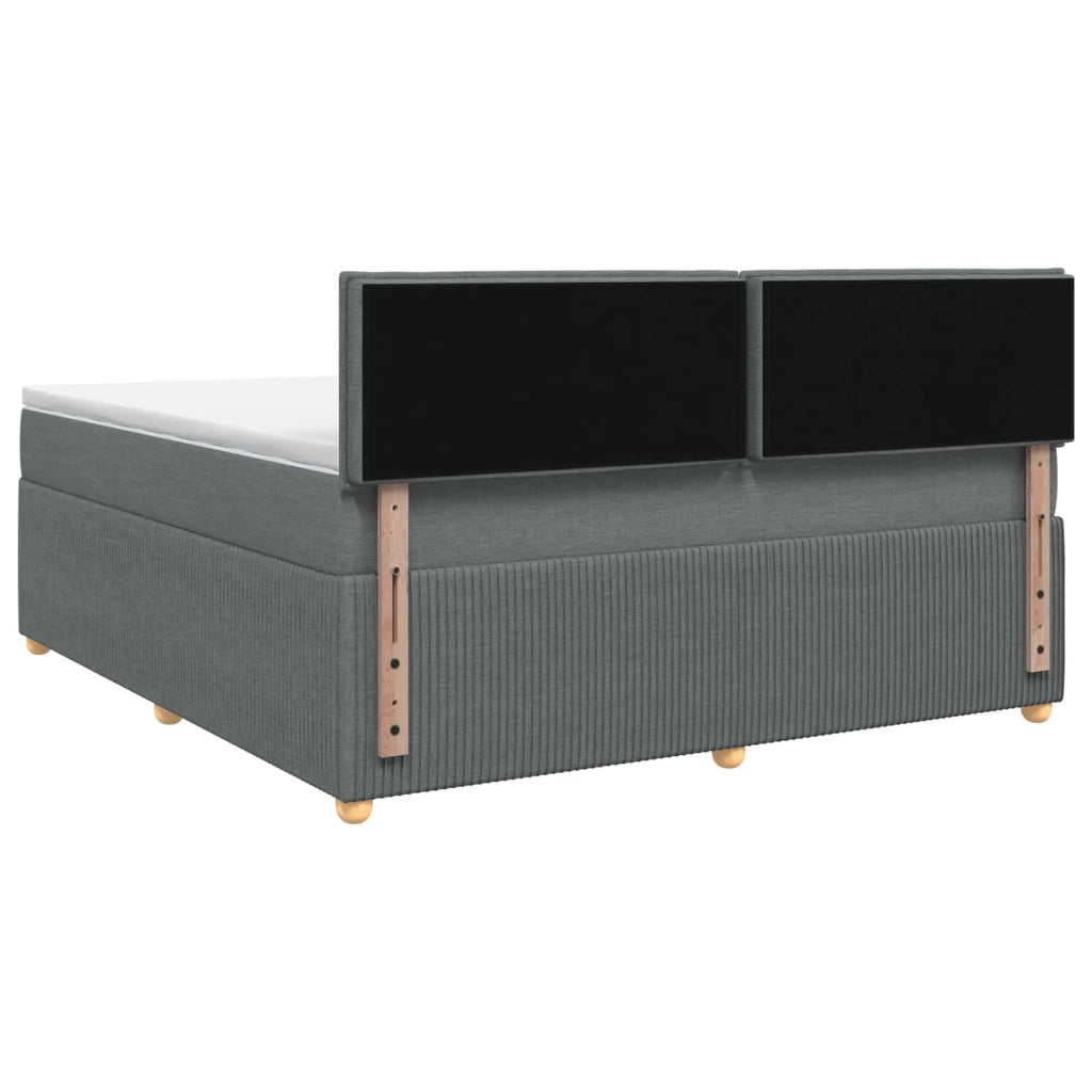 Letto box spring con materasso Grigio Scuro 160 x 200 cm 3451511