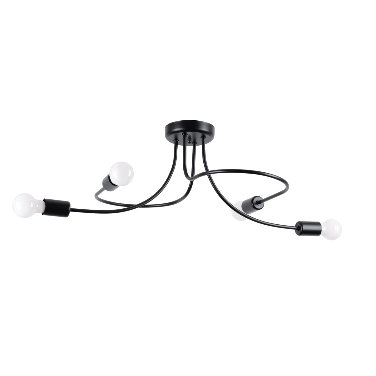 Lampadario LEVAR 4 nero