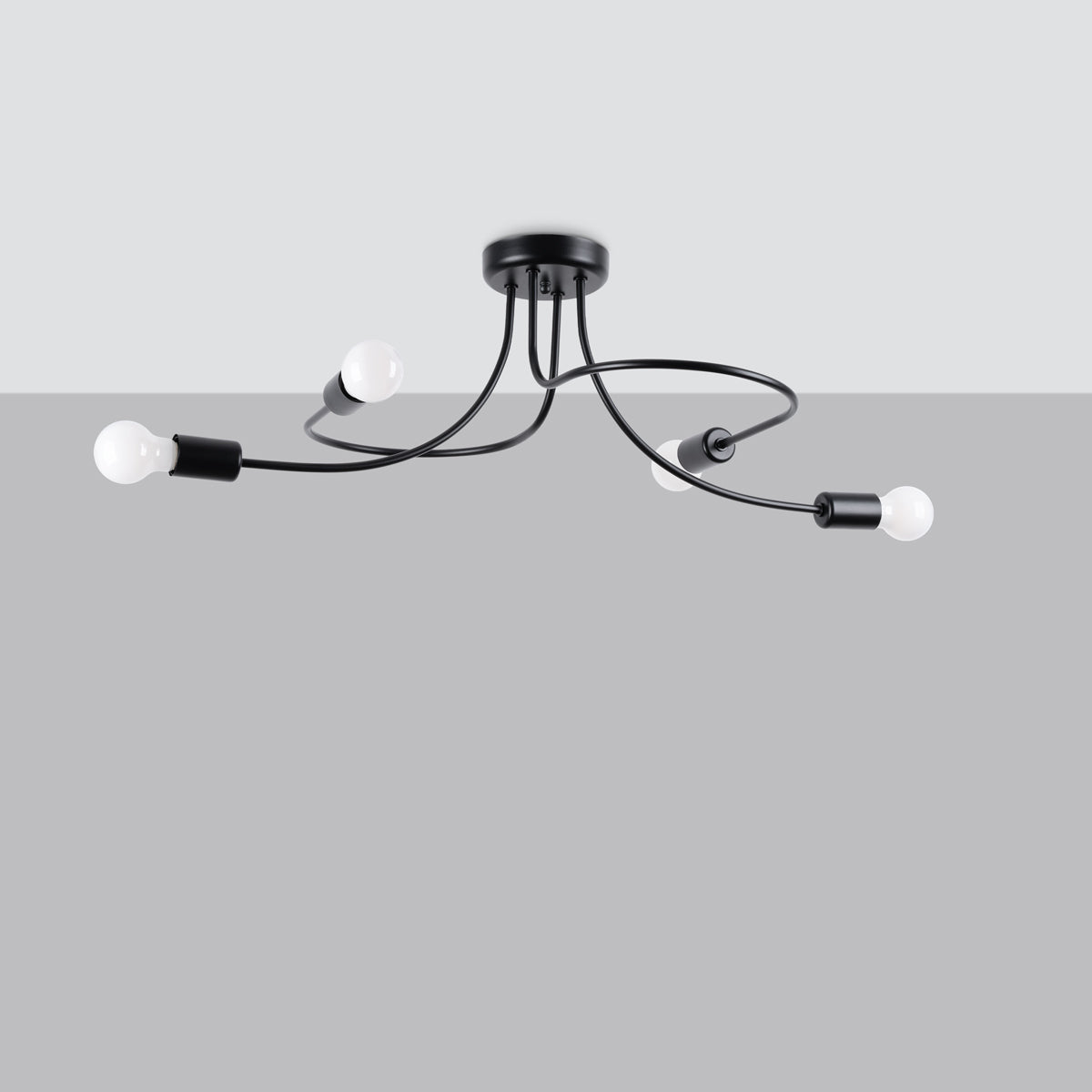 Lampadario LEVAR 4 nero