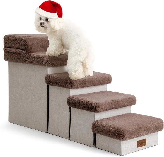 Trappola per piccoli cani con contenitore e copertura morbida impermeabile - 53 cm - Pieghevole - Adatto anche per gatti anziani - Leggero - 100 x 33 x 53 cm