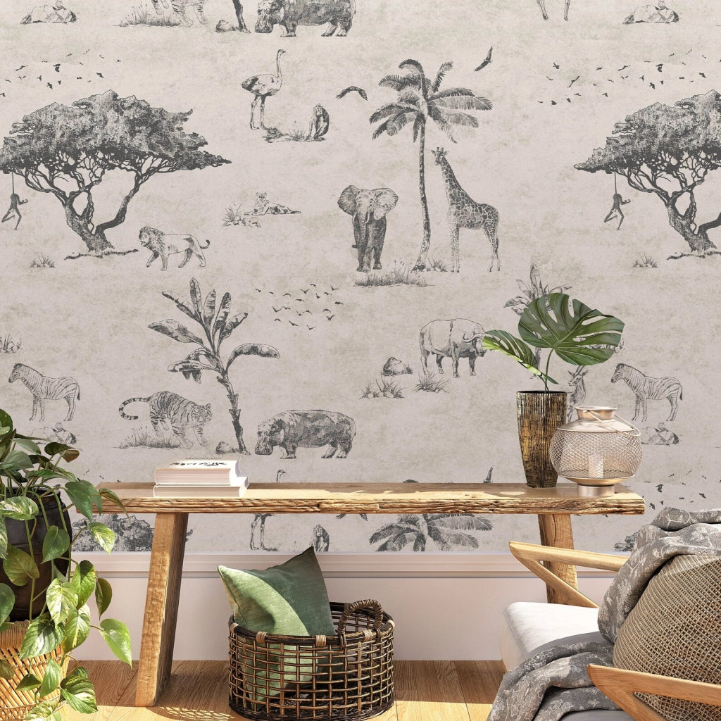 Carta da Parati Safari Carta Vegana 250x200cm 5,5mq 