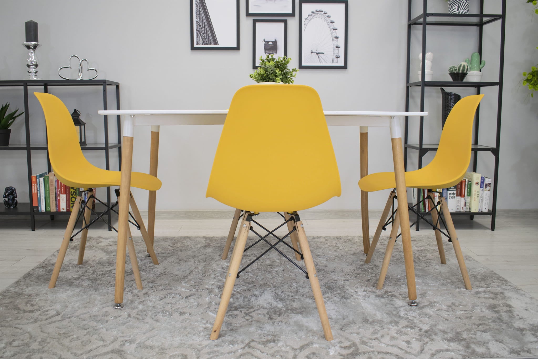 Sedia Valora OSAKA Senape Gambe Naturali Polipropilene Faggio