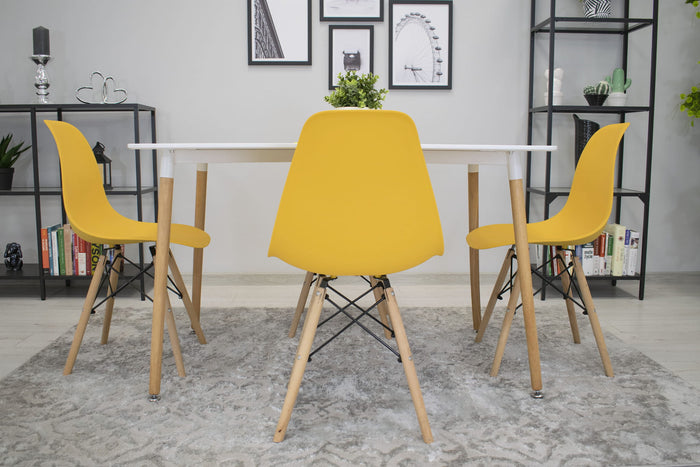 Sedia Valora OSAKA Senape Gambe Naturali Polipropilene Faggio