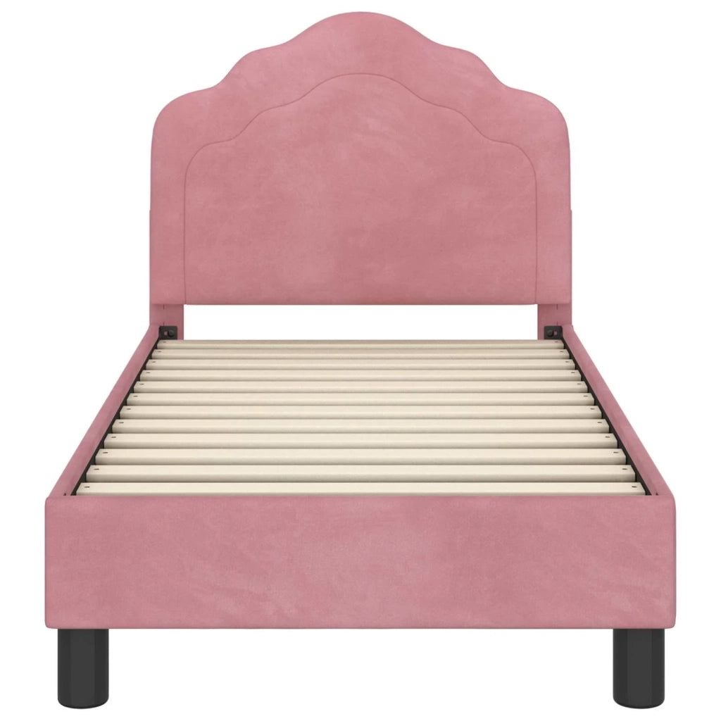 Struttura letto per bambini con testata Rosa 70 x 140 cm
