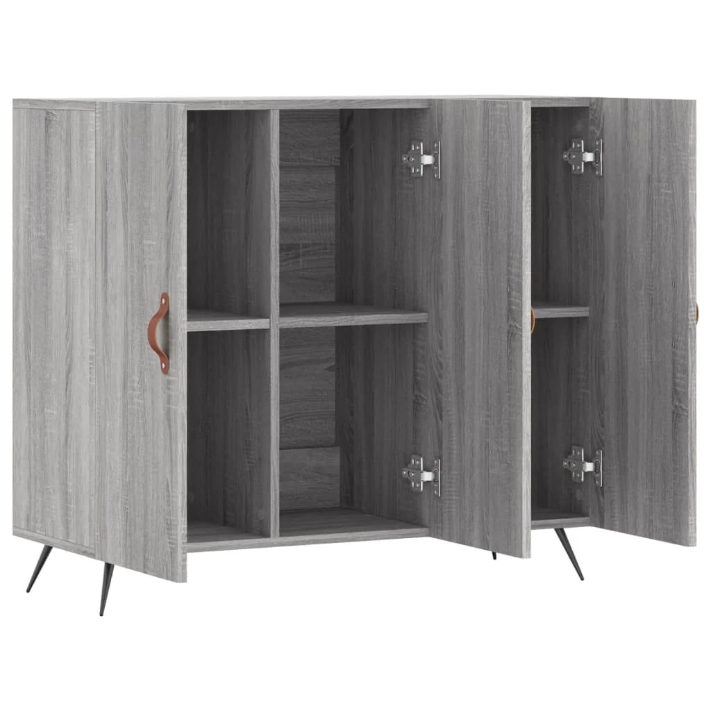 Buffet credenza cassettiera armadio mobile contenitore organizer cucina soggiorno Sonoma 90 x 34 x 80 cm legno ingegnerizzato grigio 02_0036552