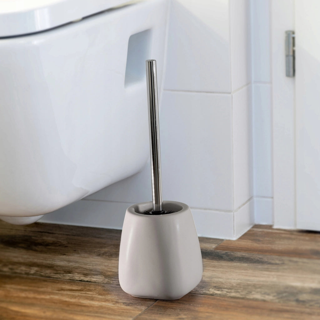 Set di 2 scopini per WC in ceramica beige KADAX