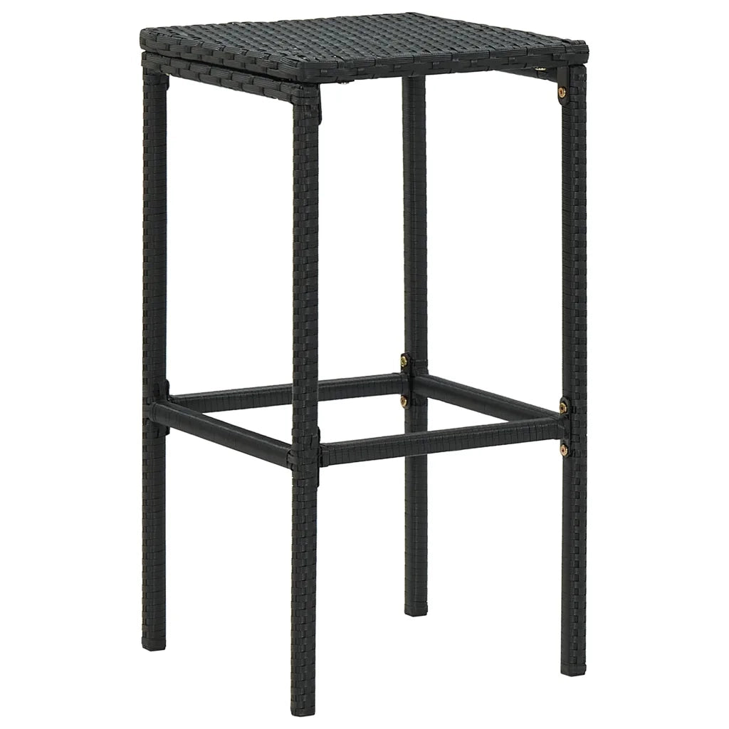 Set Bar da Giardino 16 pz con Cuscini in Polyrattan Nero 3064929