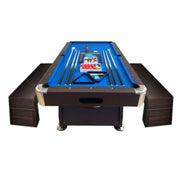 Tavolo da biliardo 8 piedi con panche contenitore – Vintage Blue