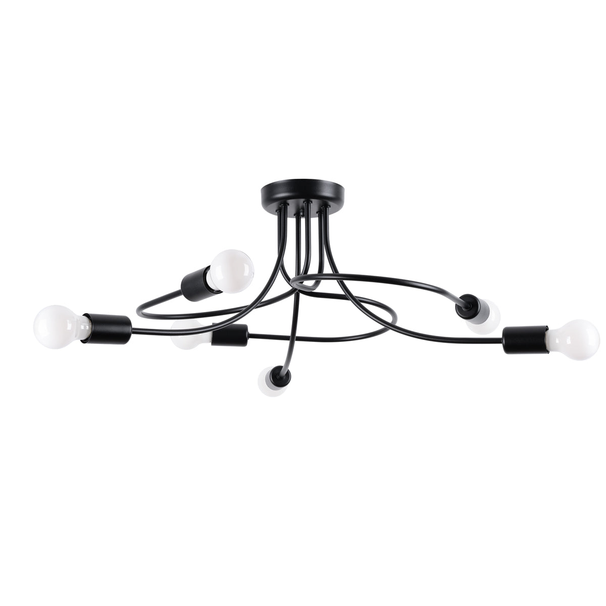 Lampadario LEVAR 6 nero