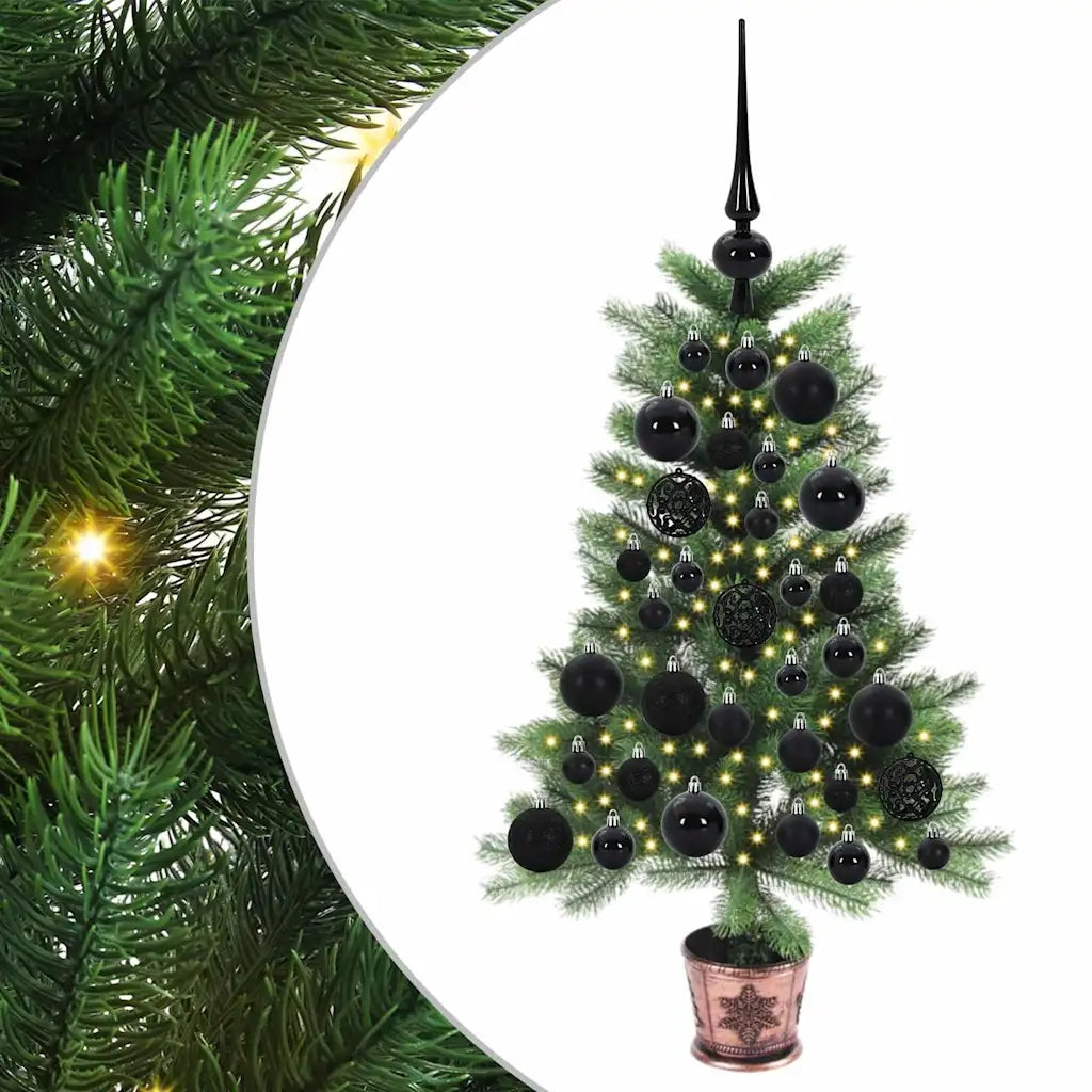Albero di Natale con 150 LED con supporto Verde 65 cm PE 3396292