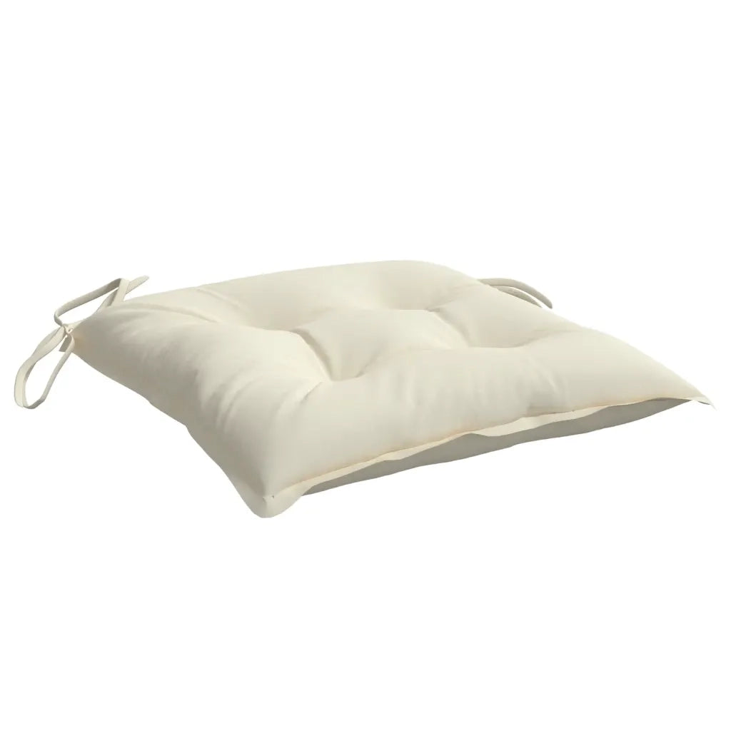Cuscini per Sedia 2 pz Bianco Crema 50x50x7cm in Tessuto Oxford 314902