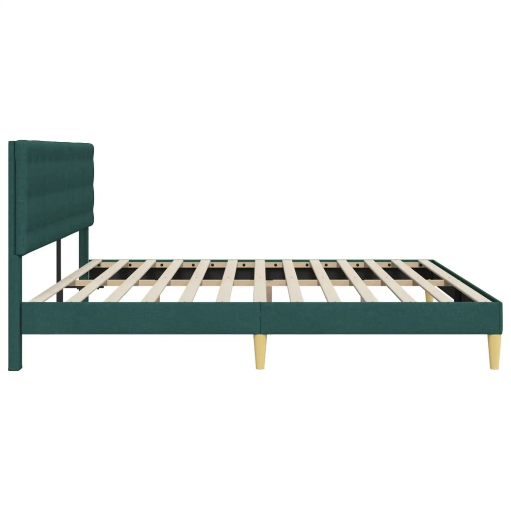 Struttura del letto Verde Scuro 200 x 200 cm Tessuto 42027818