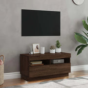 Mobile Porta TV con Luci LED Rovere Marrone 80x35x40 cm cod mxl 15892