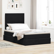 Letto con contenitore e materasso Nero 120 x 200 cm Velluto 3371963