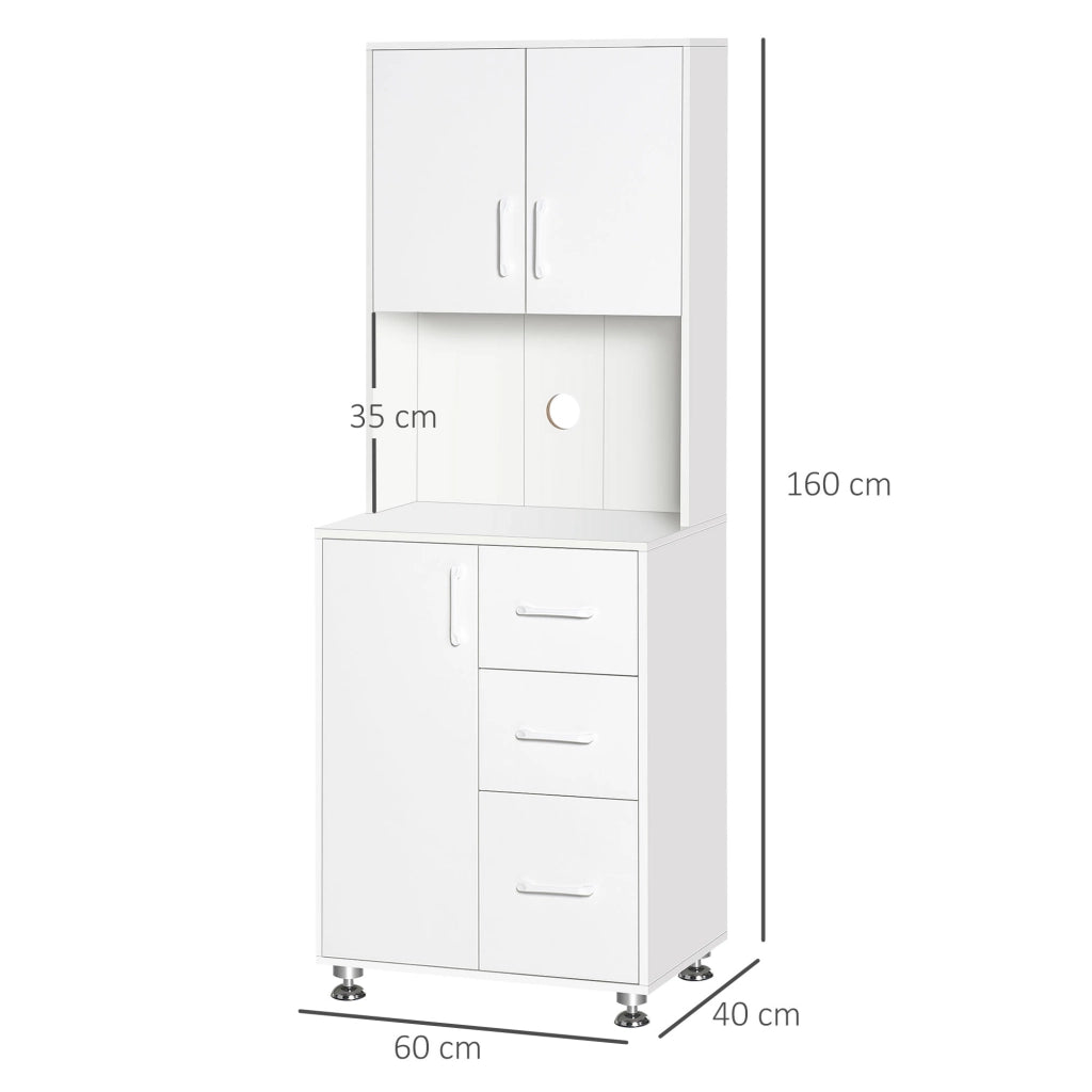 Armadio da cucina ¨C zephmum ¨C bianco 60x40x160 cm