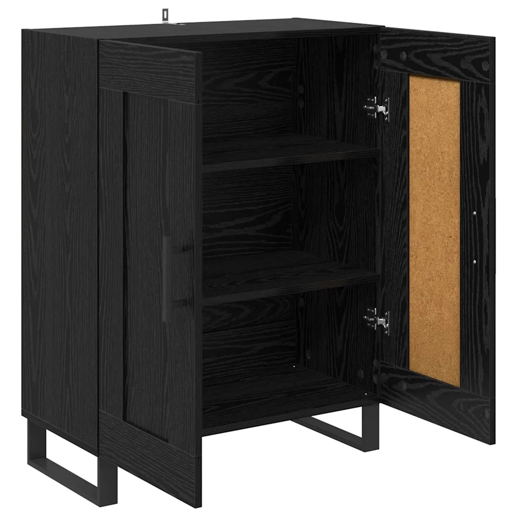 Credenza | Madia | Buffet da pranzo | Armadio da pranzo Rovere Nero 69,5 x 34 x 90 cm