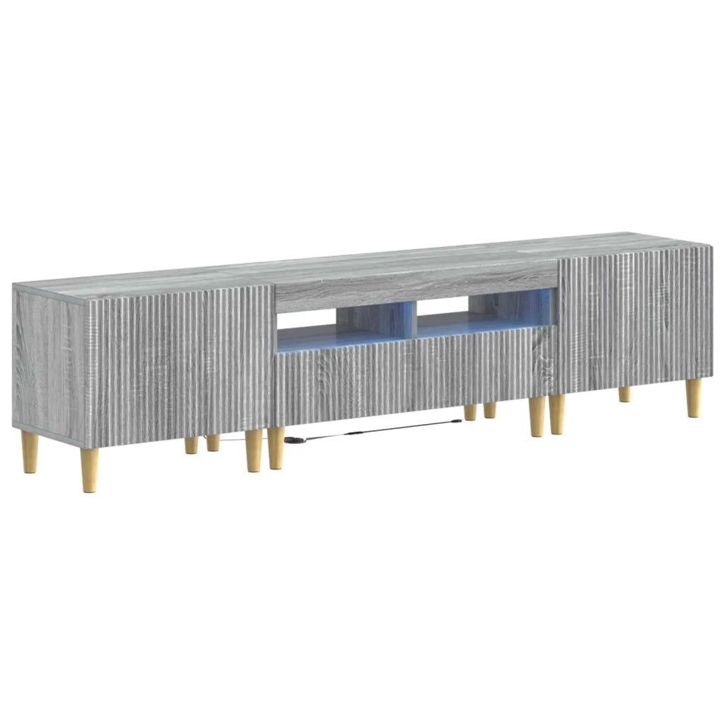 Mobile TV LED a 5 pezzi Sonoma grigio Legno ingegnerizzato 3416605