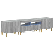 Mobile TV LED a 5 pezzi Sonoma grigio Legno ingegnerizzato 3416605