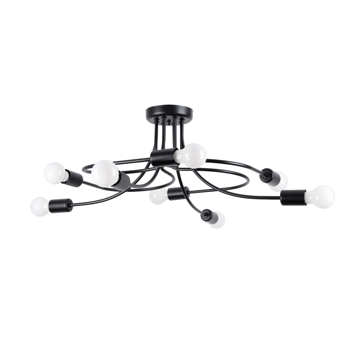Lampadario LEVAR 8 nero