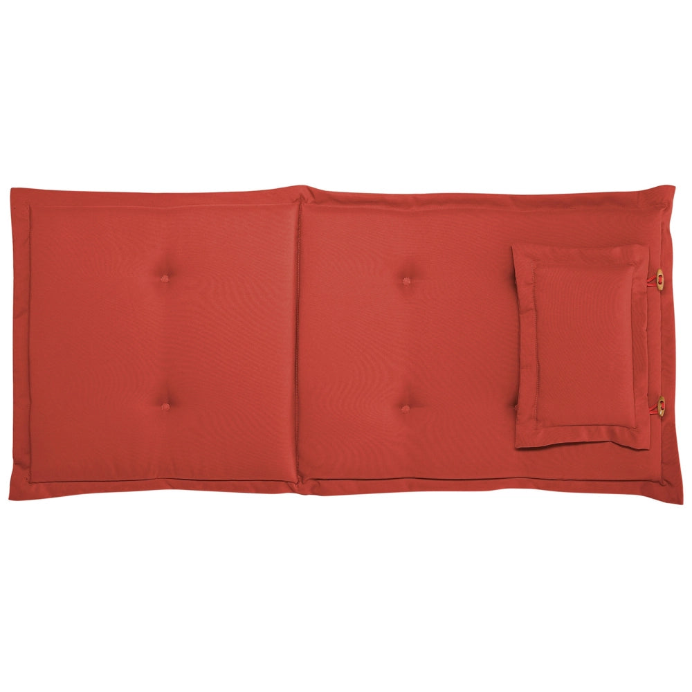 Set di cuscini di ricambio per sedie da esterno in tessuto rosso resistente ai raggi UV con imbottitura spessa 8 cuscini