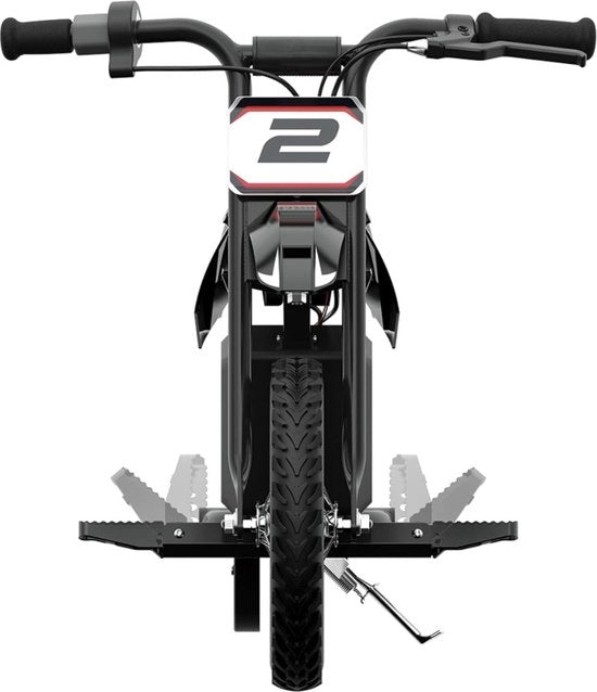 Motocicletta elettrica per bambini - 13km/h Velocità, 40 Minuti di durata, 100W Potenza, Montabile con batteria 12V 5Ah e pneumatici 12" - Nero robusto