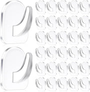 Set di 30 chiodi adesivi trasparenti - Haken extra resistenti - Adesivi - Per parete, cucina, bagno, camera da letto, ufficio