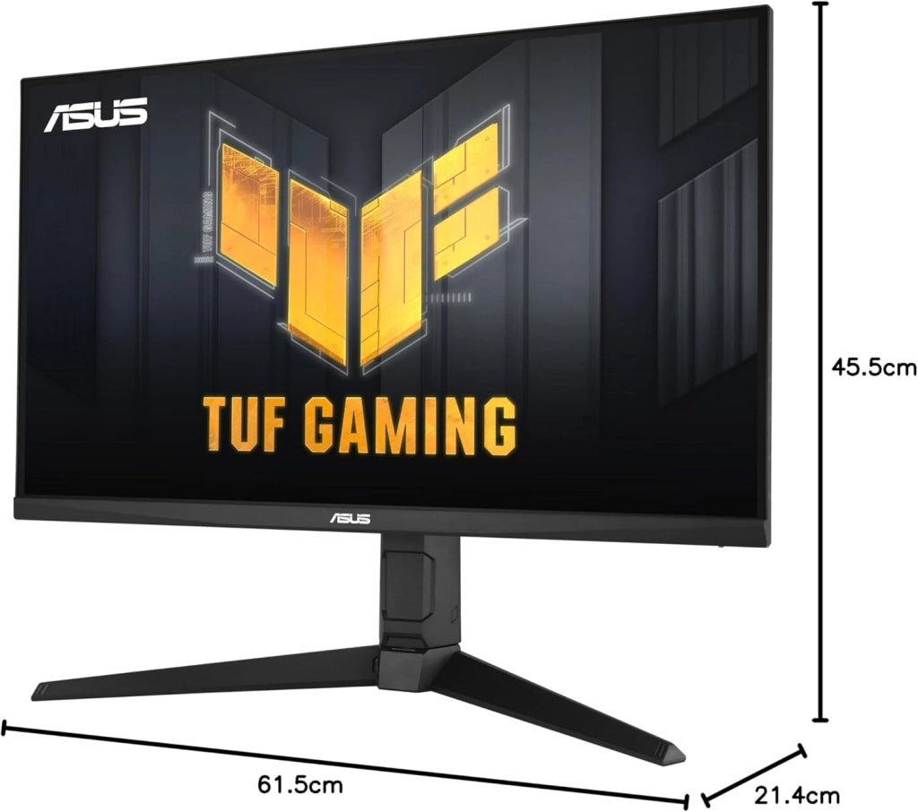 ASUS TUF Gaming VG27AQ3A Monitor Gaming 27” pollici, QHD (2560x1440), 180Hz, Fast IPS, Sincronizzazione ELMB, 1ms (GTG), FreeSync Premium, G-Sync, Overdrive variabile, 130% sRGB, Nero