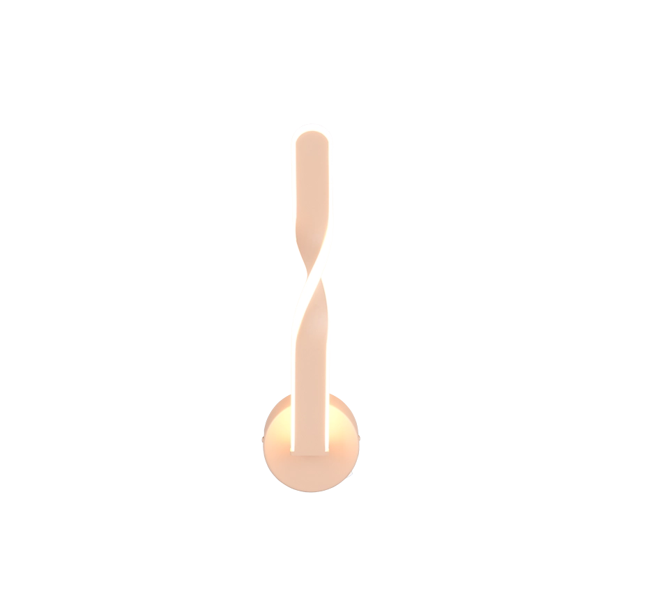 Applique LED, metallo, sabbia, H 46 cm, Ginko