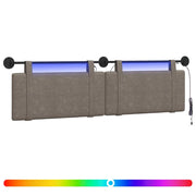 Testiera | Testata sospesa Con luce LED Grigio PU Antico