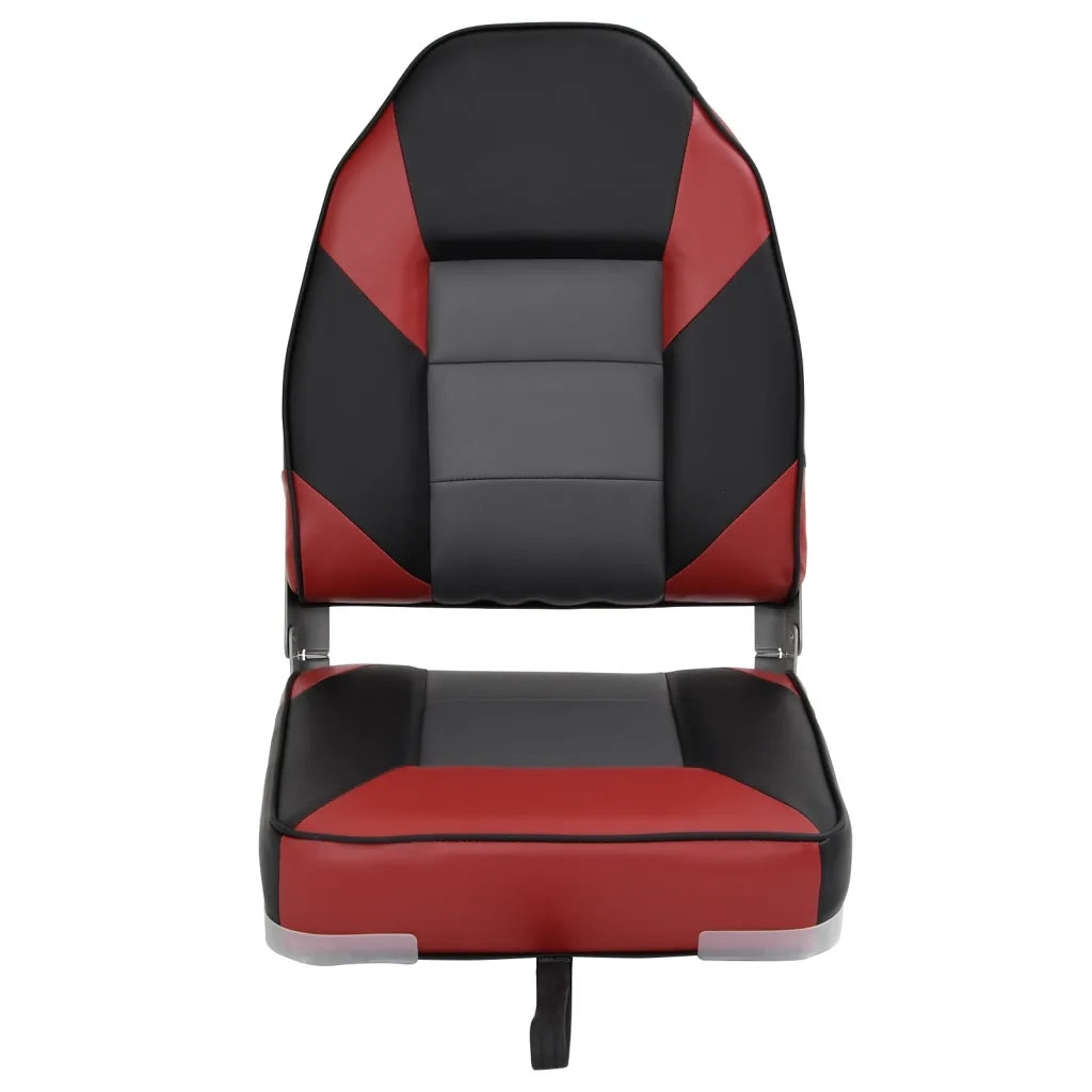 Set Sedile da Barca Pieghevole 4 pz con Schienale Alto
