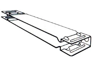TRAVERSINO PER SCAFFALE A GANCIO- - mm.400 - 2 pezzi PROMETAL