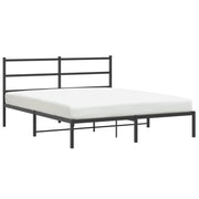 Letto matrimoniale | Letto per adulti | Giroletto con Testiera in Metallo Nero 160x200 cm