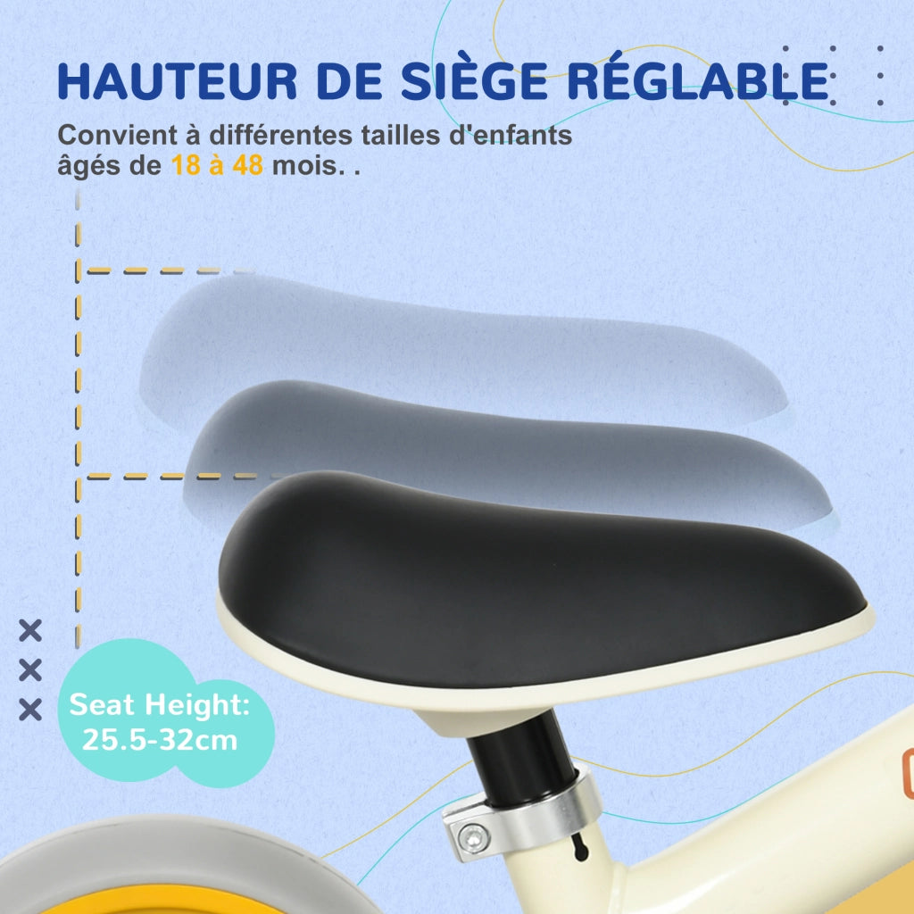 Bicicletta senza pedali regolabile ¨C zephmum ¨C arancione 18-48 mesi