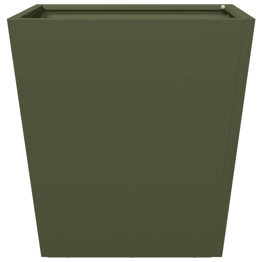 Fioriere da Giardino 2 pz Verde Oliva 40x40x40 cm in Acciaio 851059