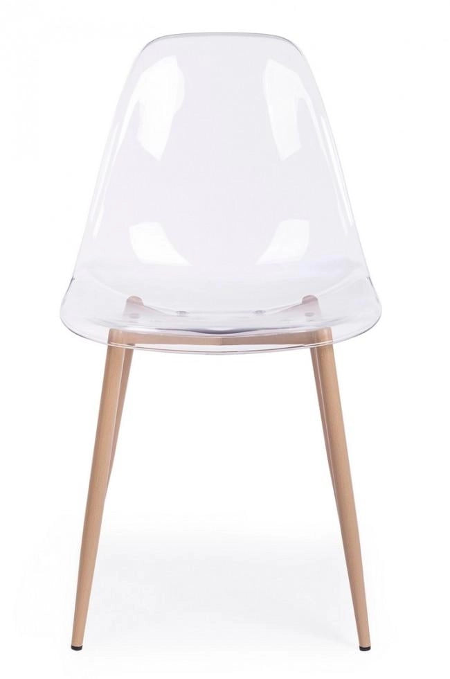 Set 4 Sedie 53x46x82 cm in Policarbonato Trasparente