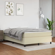 Struttura Letto a Rete a Molle Crema 140x190 cm in Similpelle 3121043