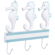 Appendiabiti parete legno 3 ganci bianco 34x5x28h cm