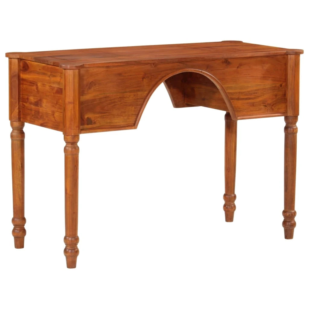 Scrivania tavolo postazione di lavoro scrivania per computer mobile da studio con cassetti 110 x 50 x 76 cm legno massello di acacia marrone 02_0023463