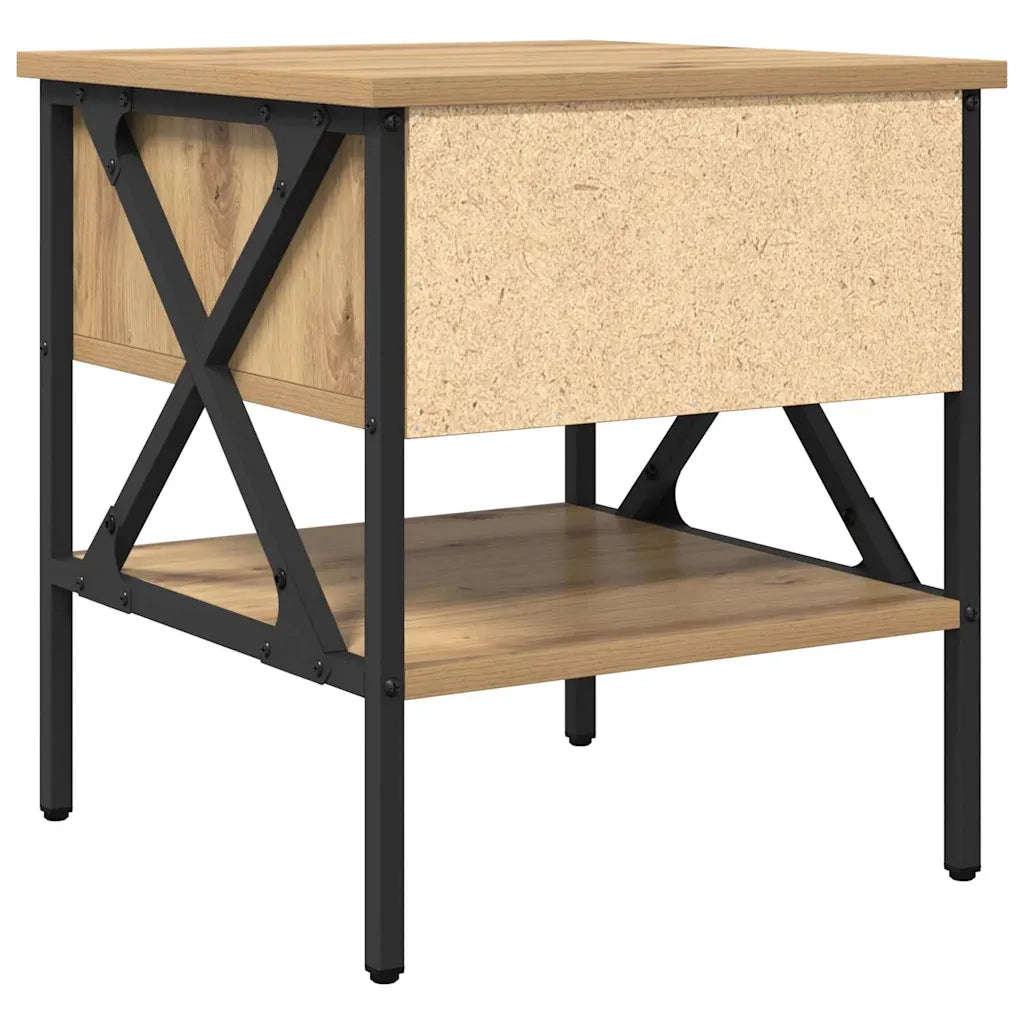 Comodino con cassetto 2 pcs rovere artigianale 40 x 42 x 45 cm 871225