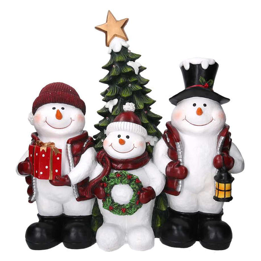 Pupazzi di neve resina con led cm 52x29xh52,5