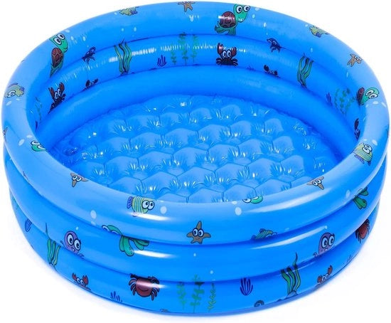 Bambino Piscina Inflabile Giocattolo Centro Sport Acquatici 3 Anelli Piscina 51 Pollici Blu. Bambino Piscina Inflabile