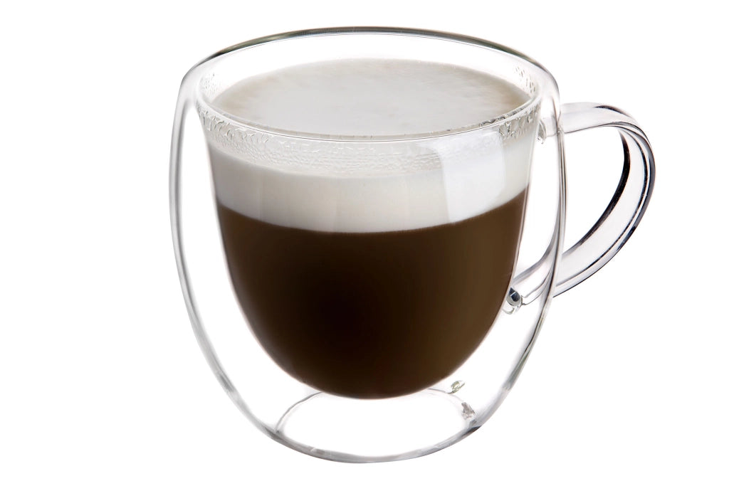 KADAX Tazza in Vetro con Manico Doppia Parete 250ml 2 pz