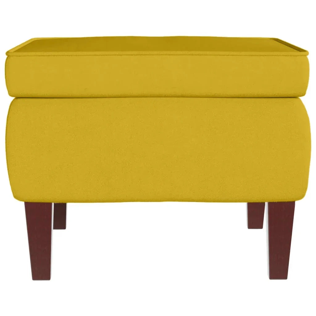 Sedia a dondolo con schienale alto in velluto giallo CFW1485724