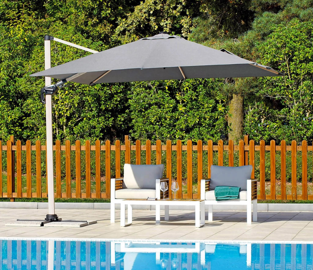 Ombrellone da Giardino in Alluminio 3x3m Vorghini Grigio