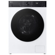 LG lavatrice intelligente 11 kg, F4NX5011TKB, classe A, carica frontale, 1400 giri, TurboWash, Steam, Wi-Fi, bianco e nero