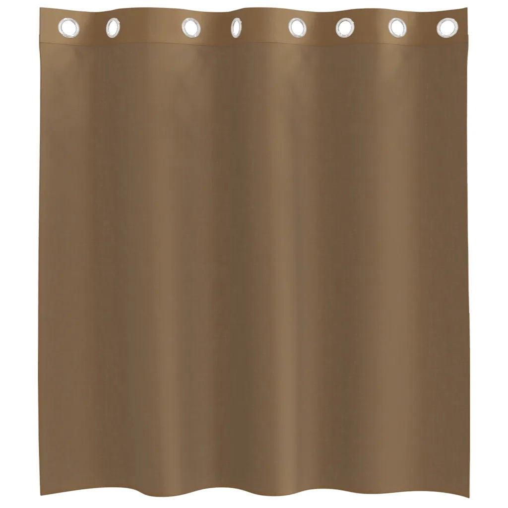 Tende in Voile con Occhielli 2 pz Marrone Chiaro