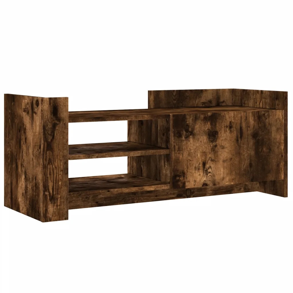 Mobile TV Rovere Fumo 100x35x40 cm in Legno Multistrato