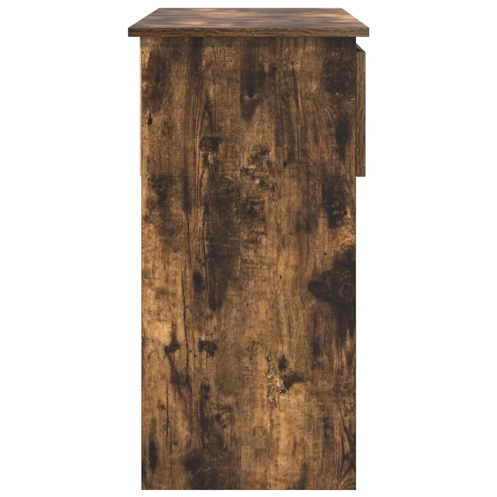 Tavolo Consolle con Cassetti Rovere Fumo 85,5x38,5x74,5 cm 861395
